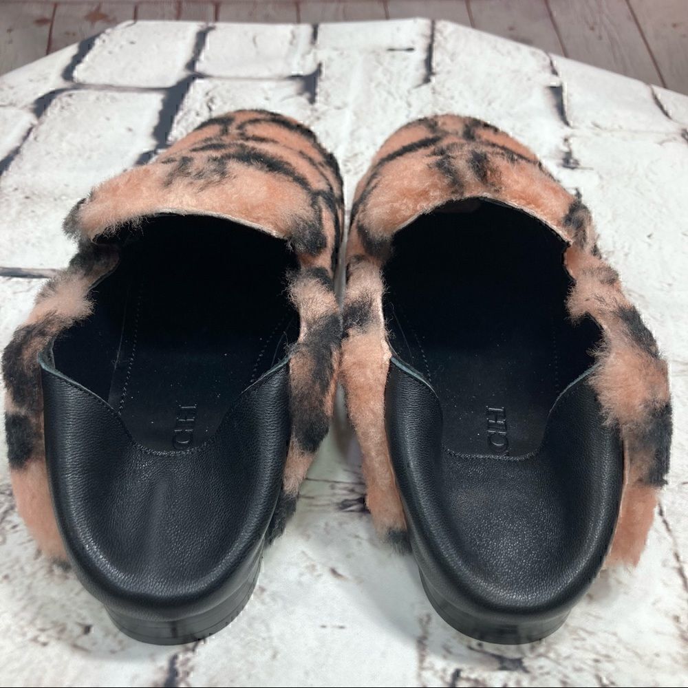 COACH HOLLY Smoking Slipper/Loafer Plush Shearling & Leather Women’s 9 NiB - Picture 12 of 16